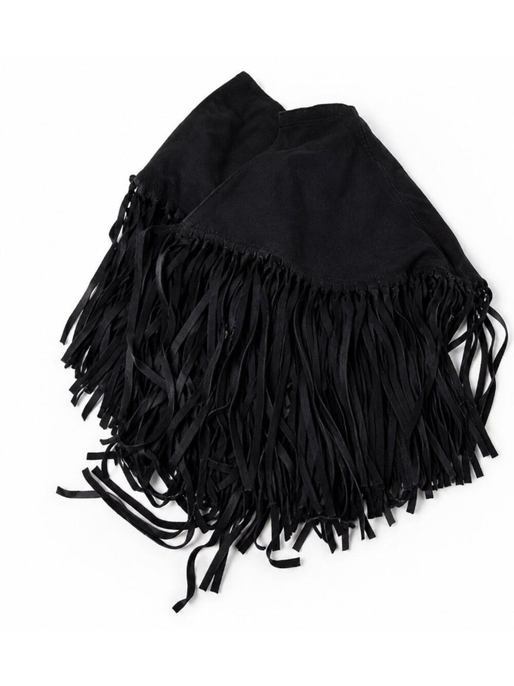 Genuine Black Leather Fringe Trim Western Jacket Fringe Motorcycle Fringe Boho L